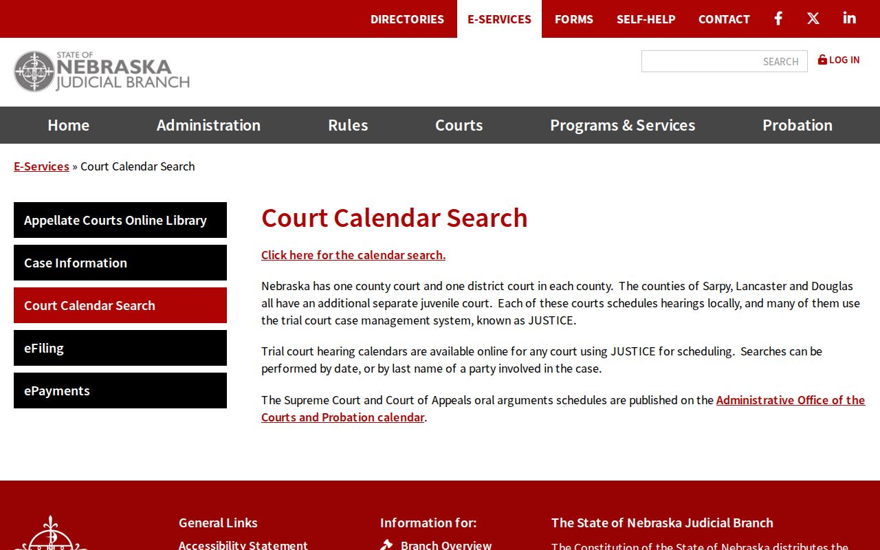 Brown County court docket calendar overview